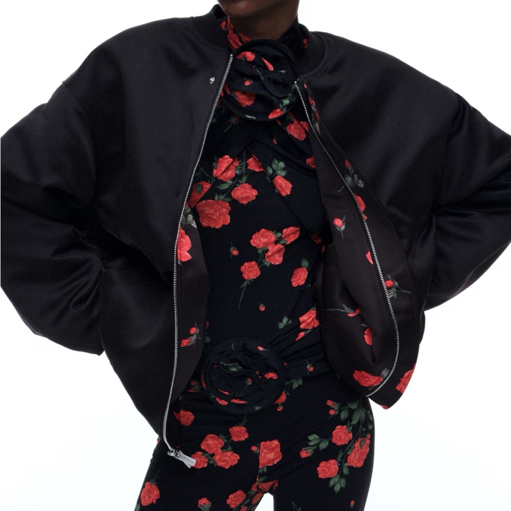 MAGDA BUTRYM H&M. OVERSIZED REVERSIBLE BOMBER JACKET